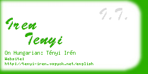 iren tenyi business card