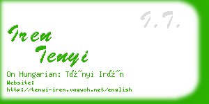 iren tenyi business card